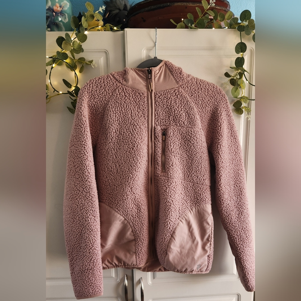 Fila Sport Mauve Pink Sherpa Jacket